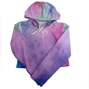 Girls crop tops Tie-dye Hoodies Kids Long Sleeve Pullover